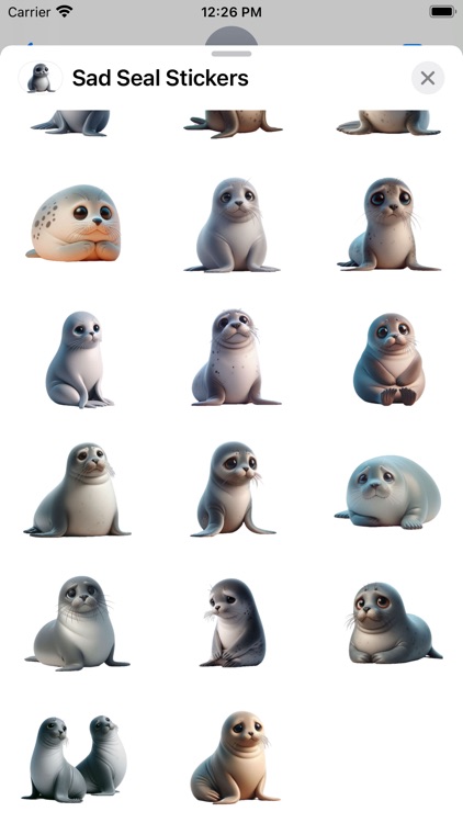 Sad Seal Stickers