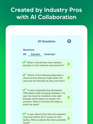 CompTIA A+ Exam Test Prep 2025 iPad screenshot