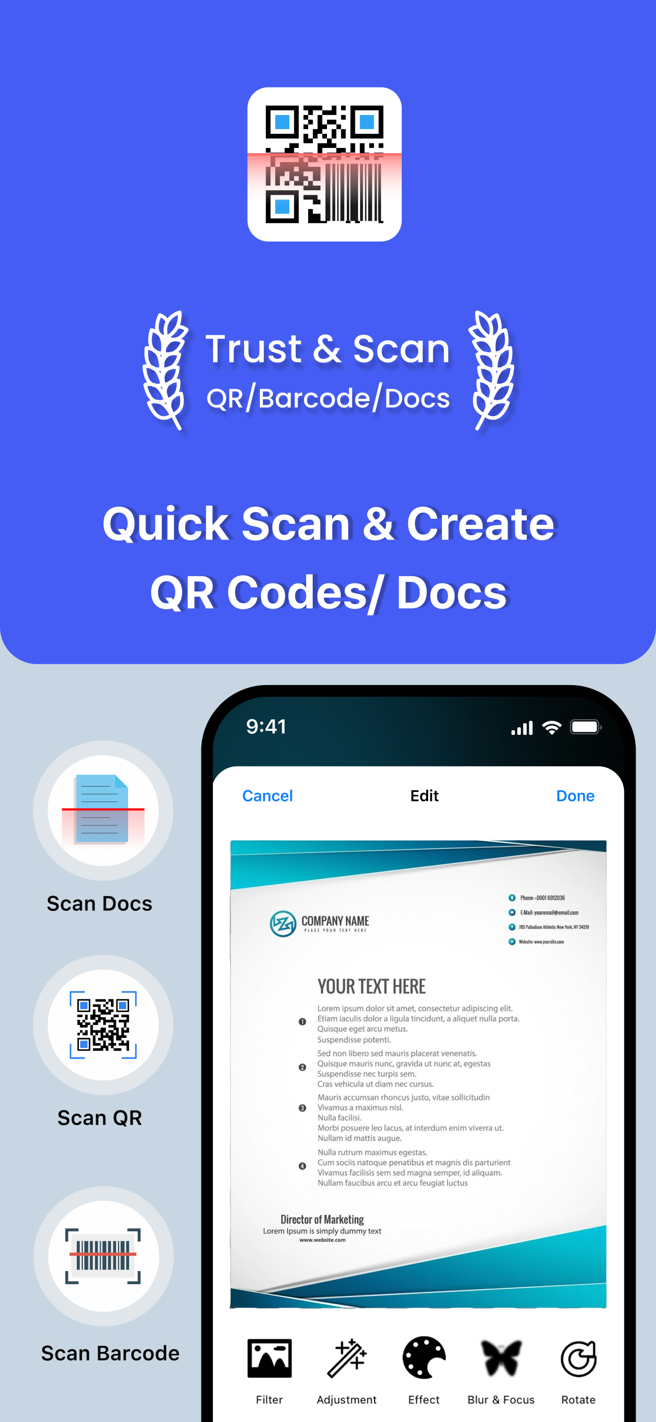 QR & Barcode Scanner: Doc Scan
