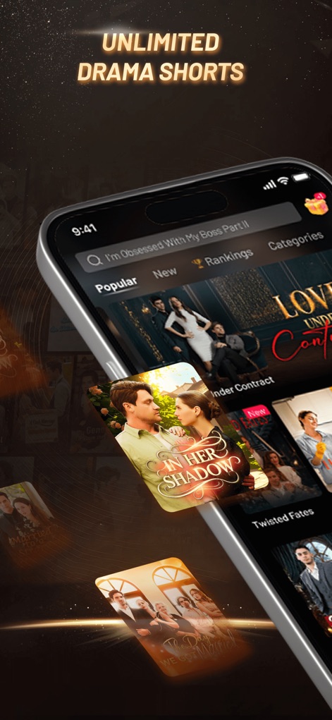 HoneyReels - Explore an expansive collection of short drama titles and intuitively navigate through popular and new releases using the app's organized tabs.