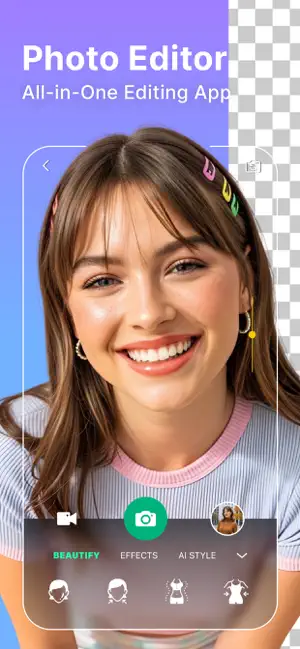 YouCam Perfect:AI Photo Editor iPhone screenshot 1