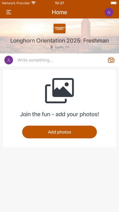 UT Austin Orientation Screenshot