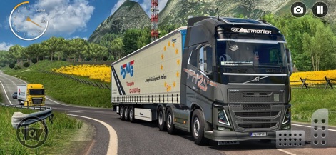 Euro Truck Simulator Games 3D - Users can experience the app's immersive gameplay through iconic European settings and a variety of cargo trailers on open highways.