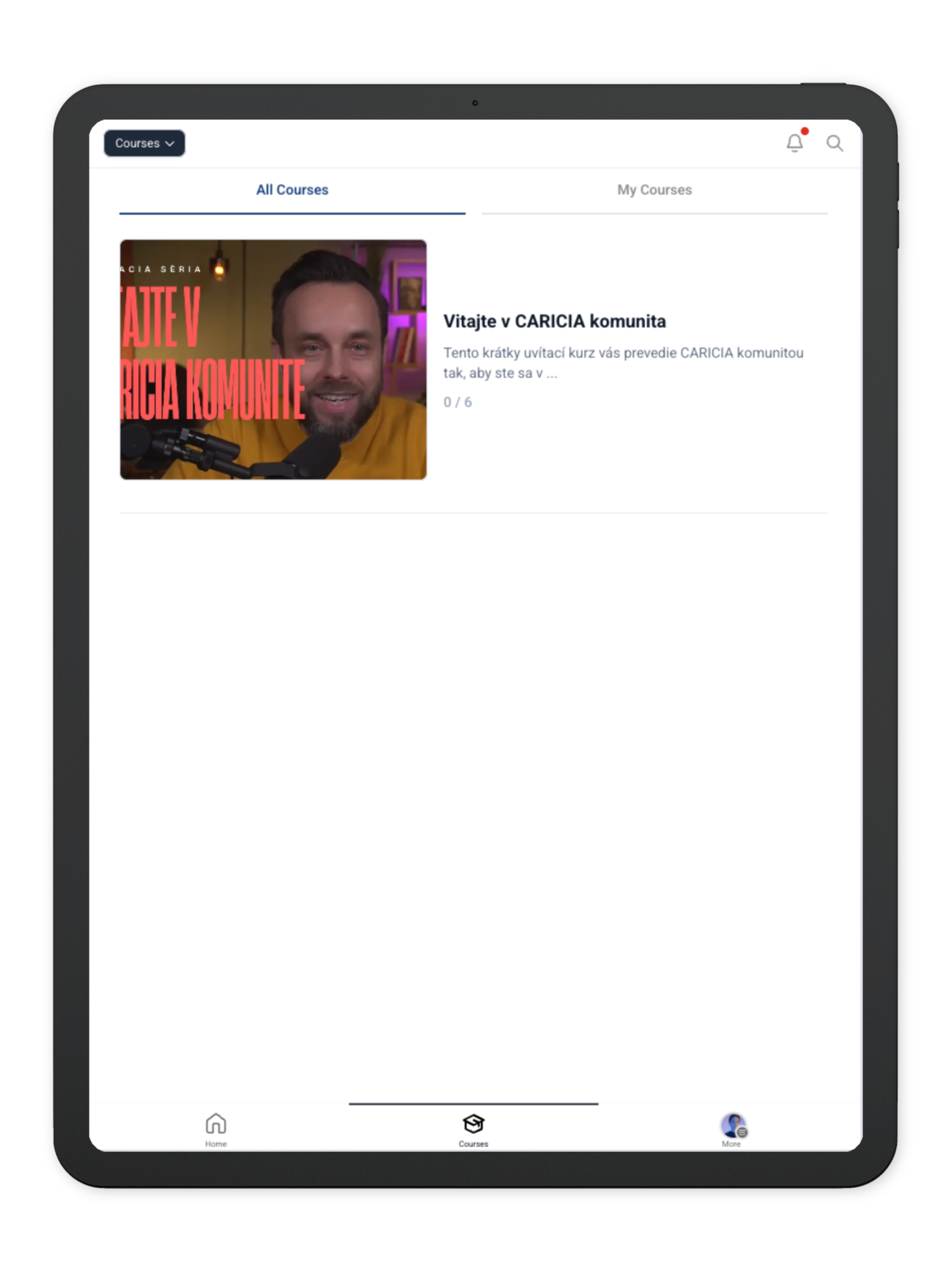 CARICIA komunita screenshot 7