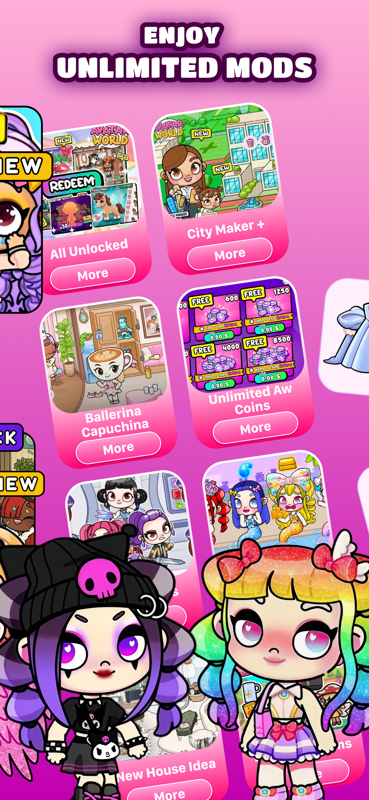 Aesthetic Avatar World Mods