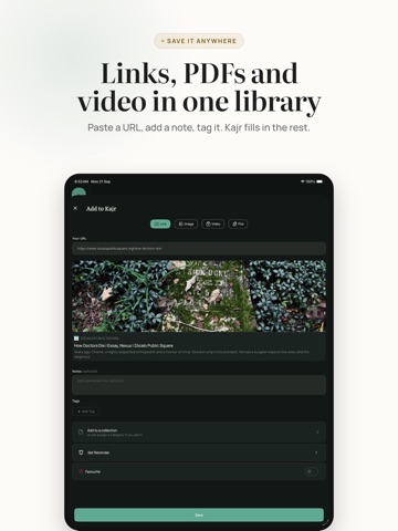Kajr – Save & Rediscover iPad screenshot