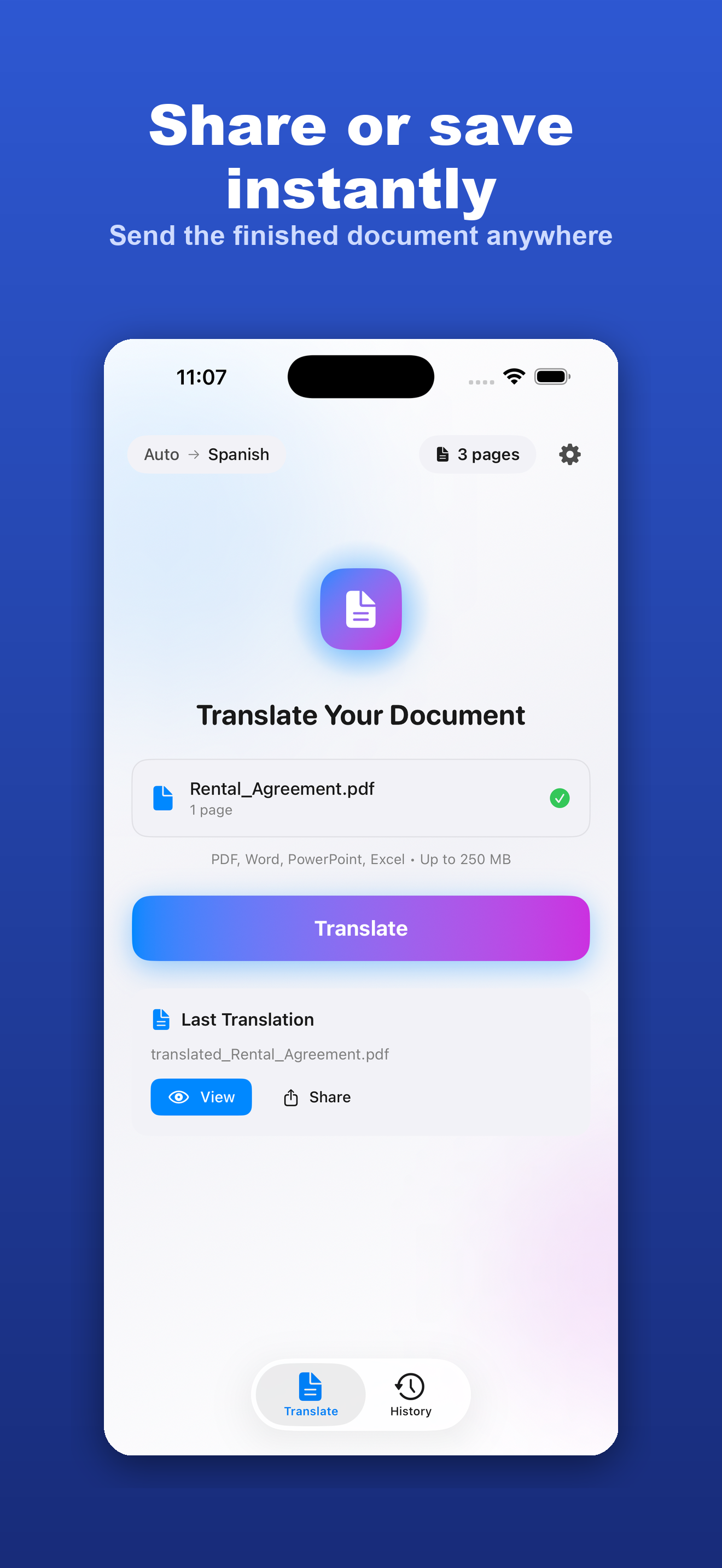 PDF Translator: MultiDocX screenshot 5
