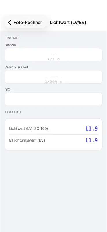 Foto Rechner App screenshot 4 of 4