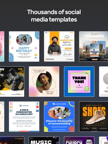 Social Media Posts Design iPad screenshot