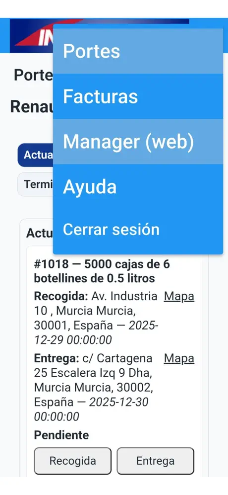 InterTrucker‑App screenshot 2