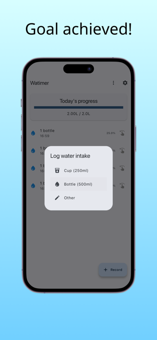 Watimer - Hydration Reminder Screenshot 4 of 4