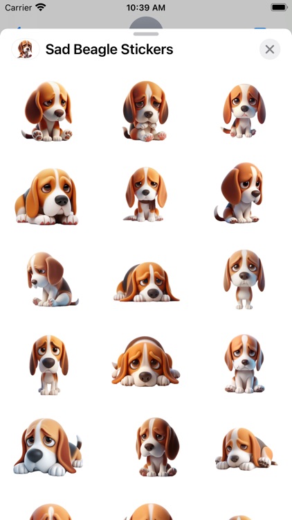 Sad Beagle Stickers