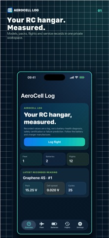 AeroCell Log: RC Battery Log iPhone screenshot