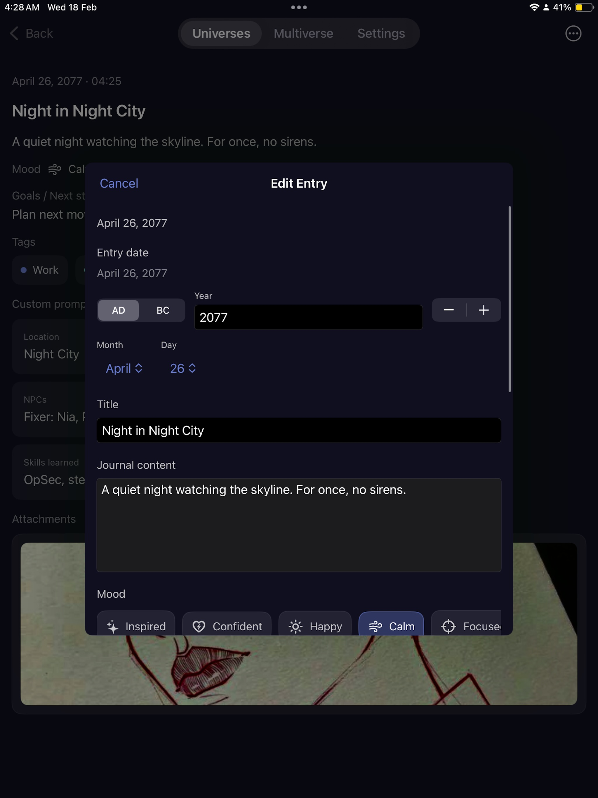 Multiverse Journal screenshot 13