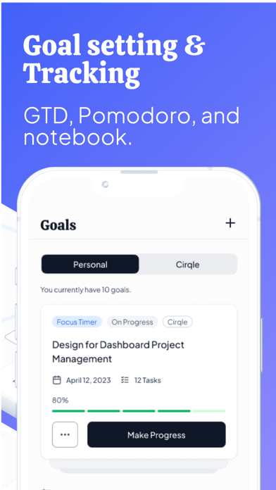Qubiql - AI Goals, Time & Task Screenshot