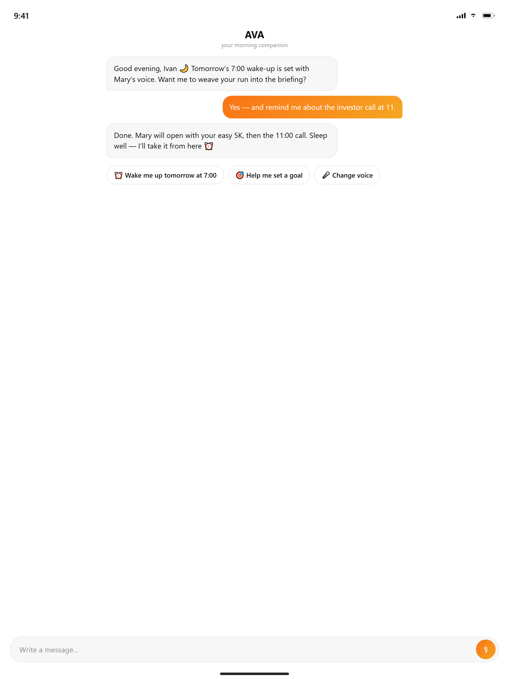 AVA: AI Alarm & Personal Coach screenshot 7