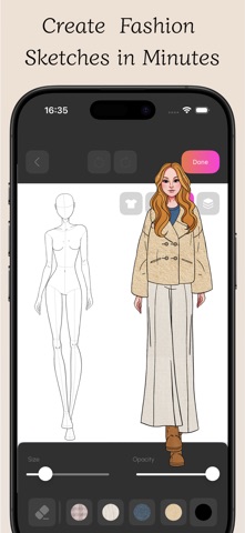 Fashion Sketch Clothing Design screenshot