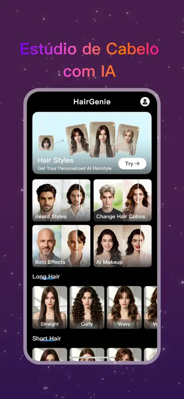 HairGenie – Penteados com IA screenshot 1 of 5
