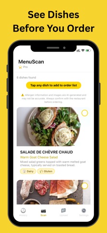 Menu Reader - MenuScan Screenshot 1 of 6