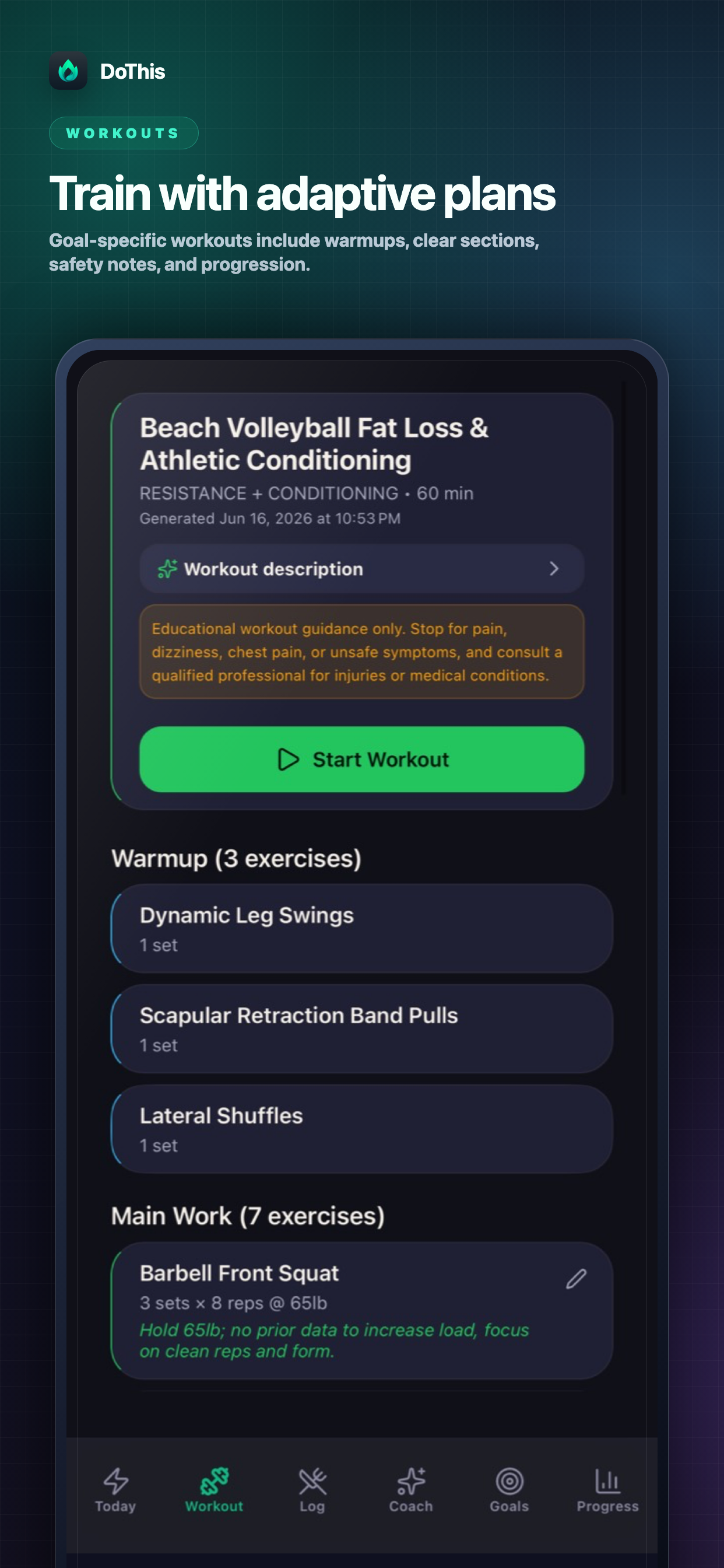 DoThis: Today’s Fitness Plan screenshot 5