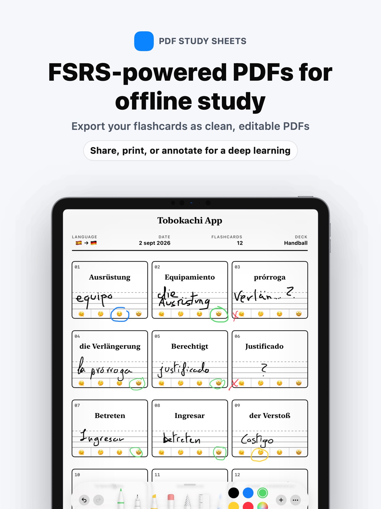 Screenshot 5 of Tobokachi: Flashcards + PDF