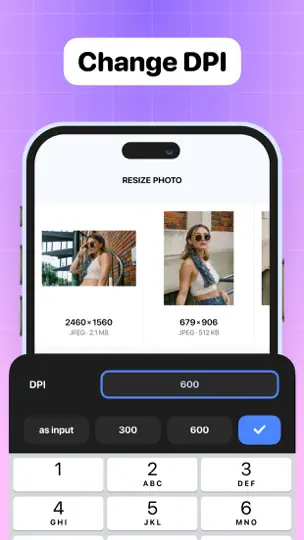 Captura de pantalla de Photo Resize & Compress en iPhone 4