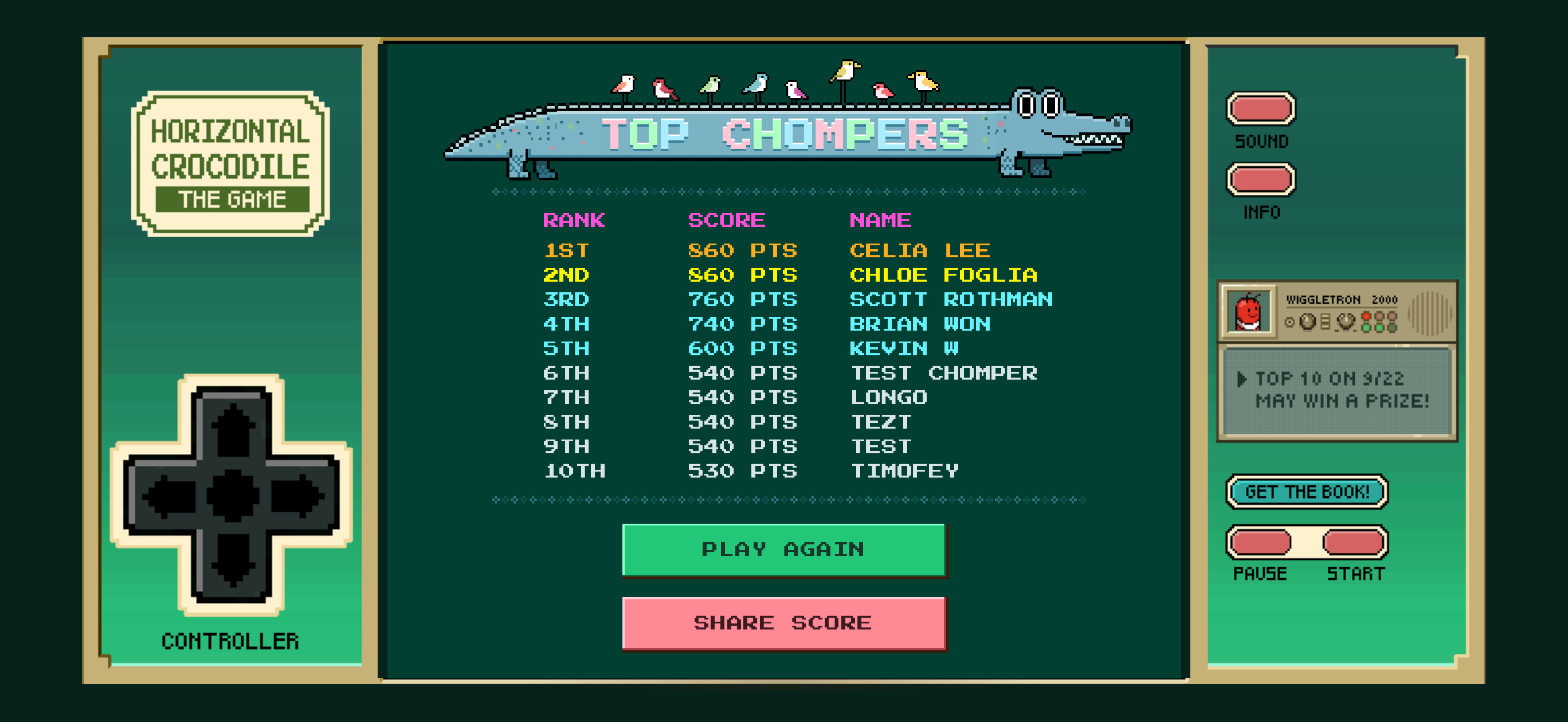 Horizontal Crocodile