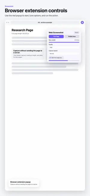 Web Screenshot for Browser screenshot 3
