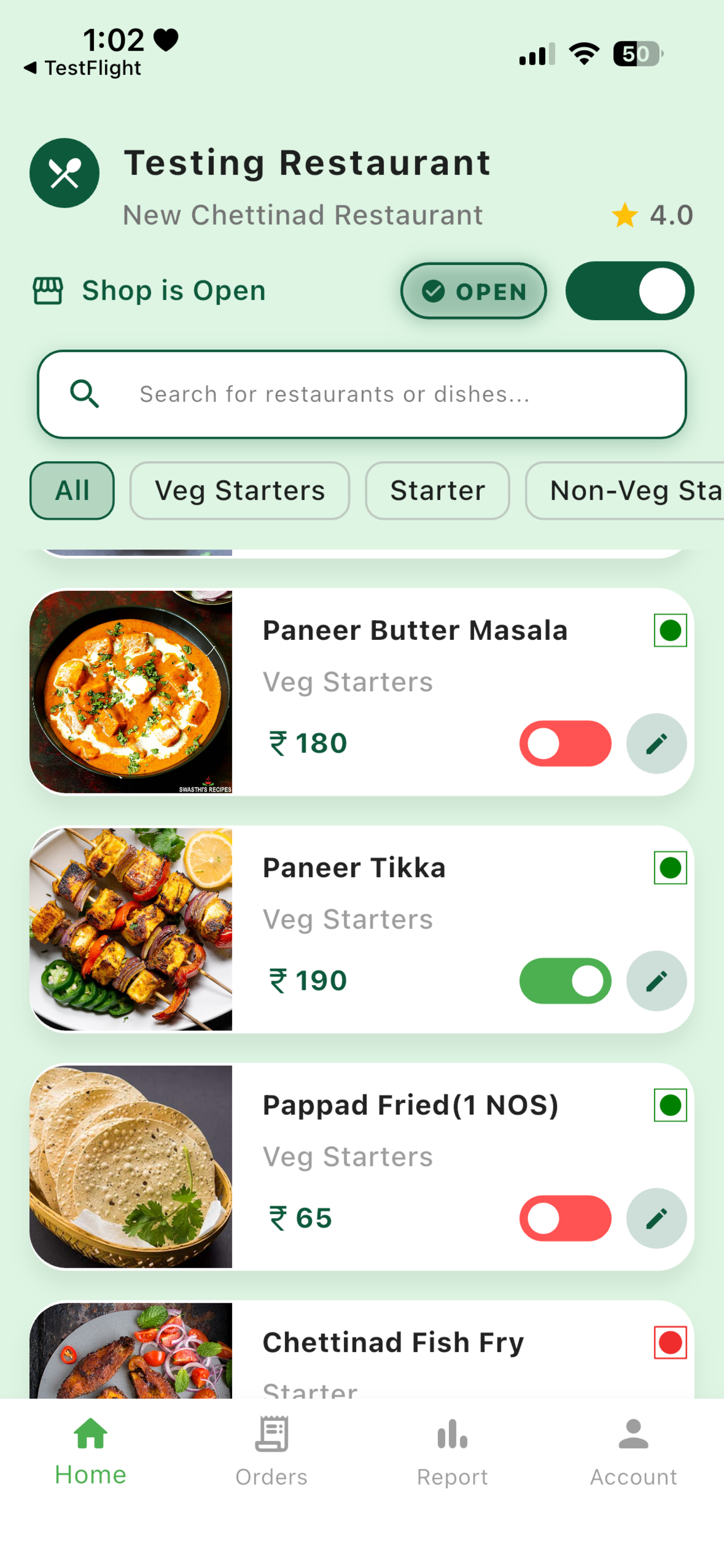 Runn: Restaurant Partner