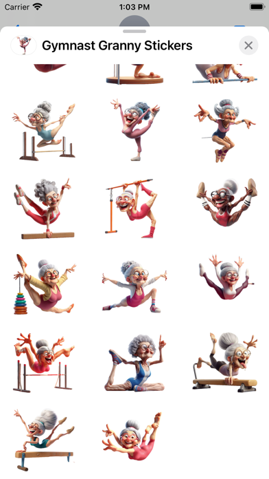 Screenshot #3 pour Gymnast Granny Stickers