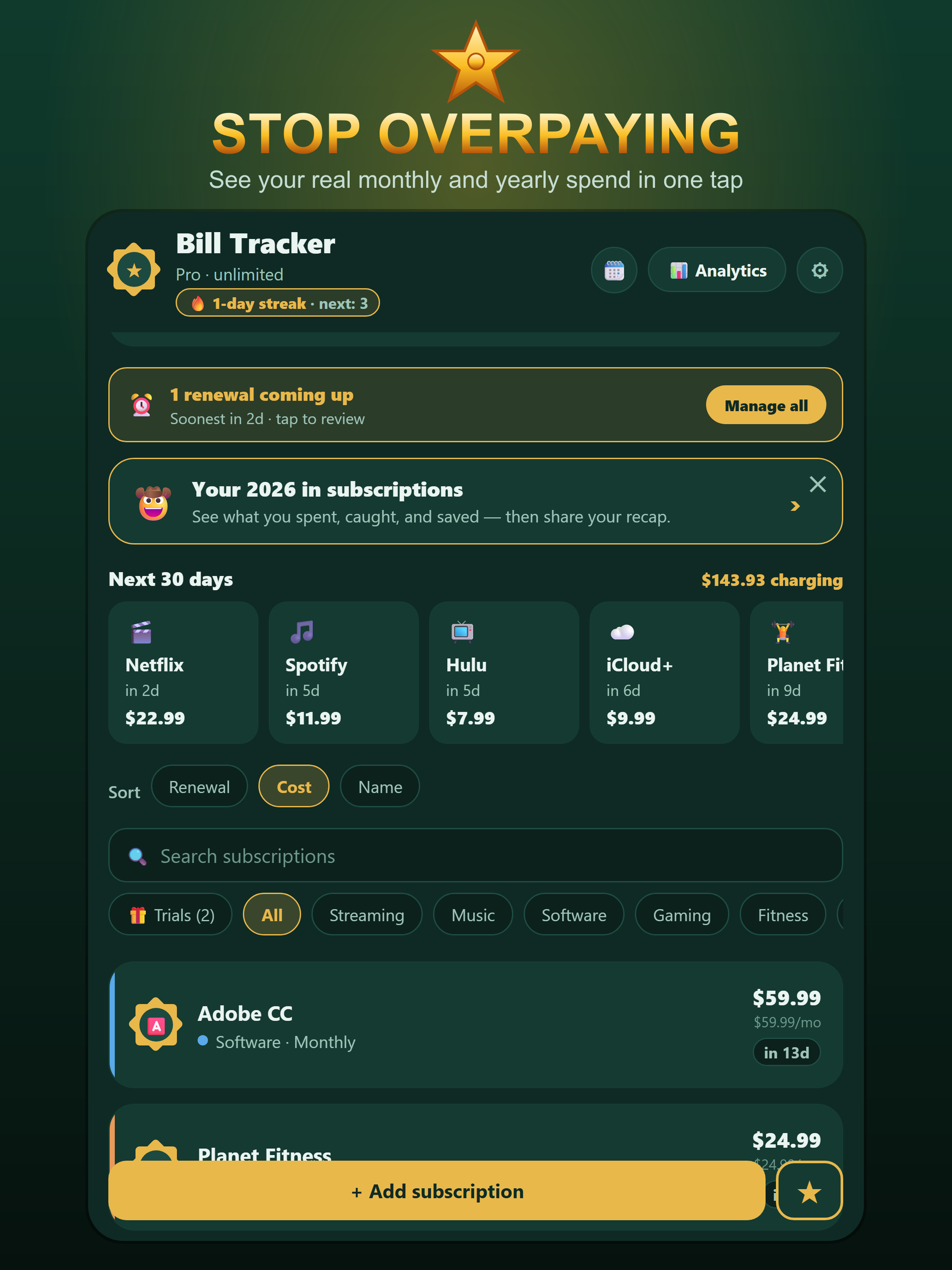 Subscription Tracker: No Bank screenshot 10