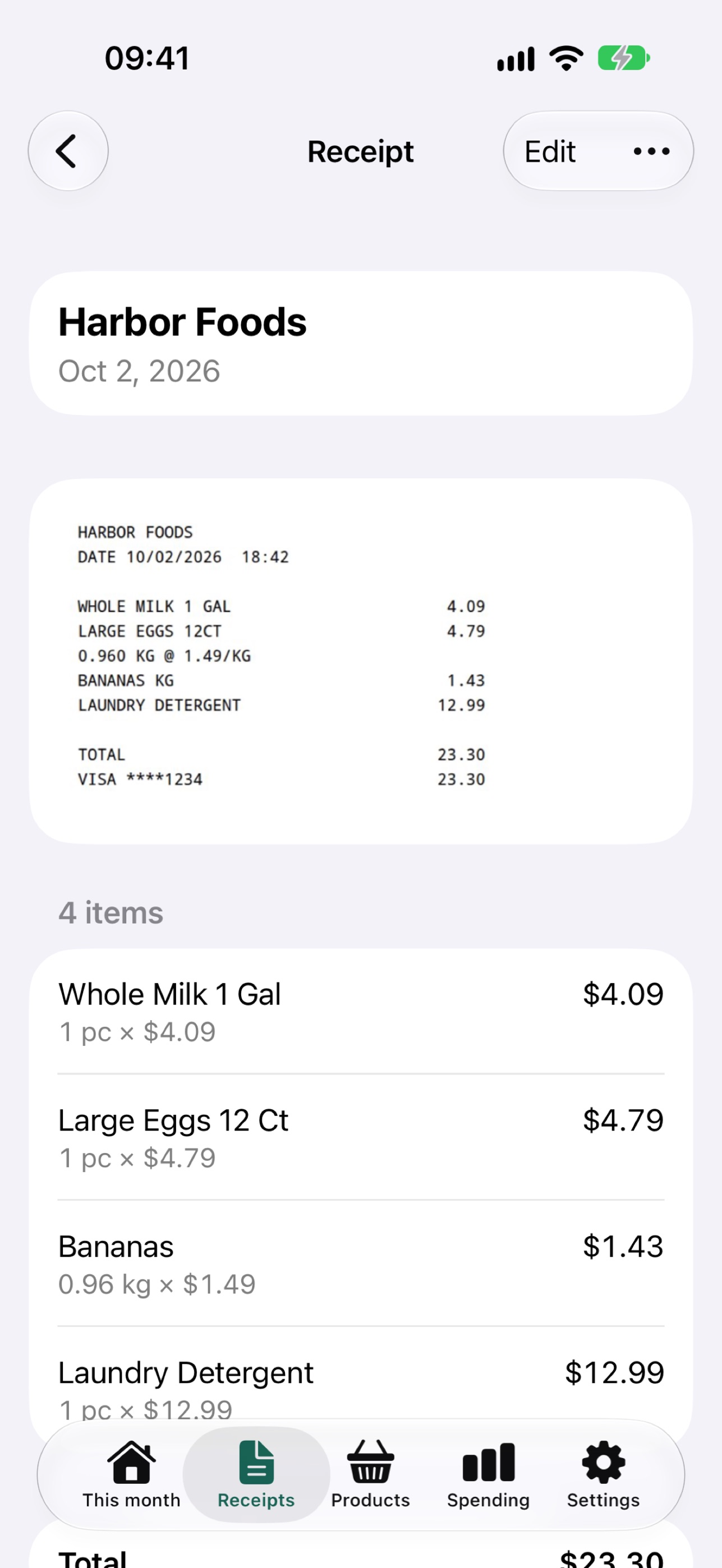 Screenshot 3 of Tasarruf: Receipt & Price Log