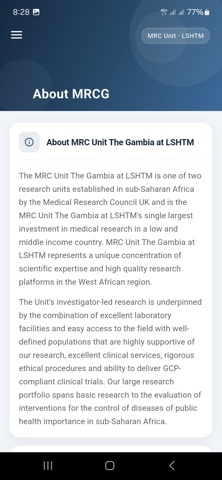 MRCG@LSHTM screenshot