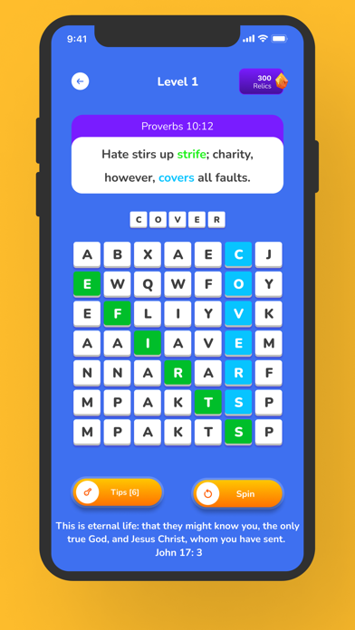 Word Search Bible Puzzle Game Screenshot