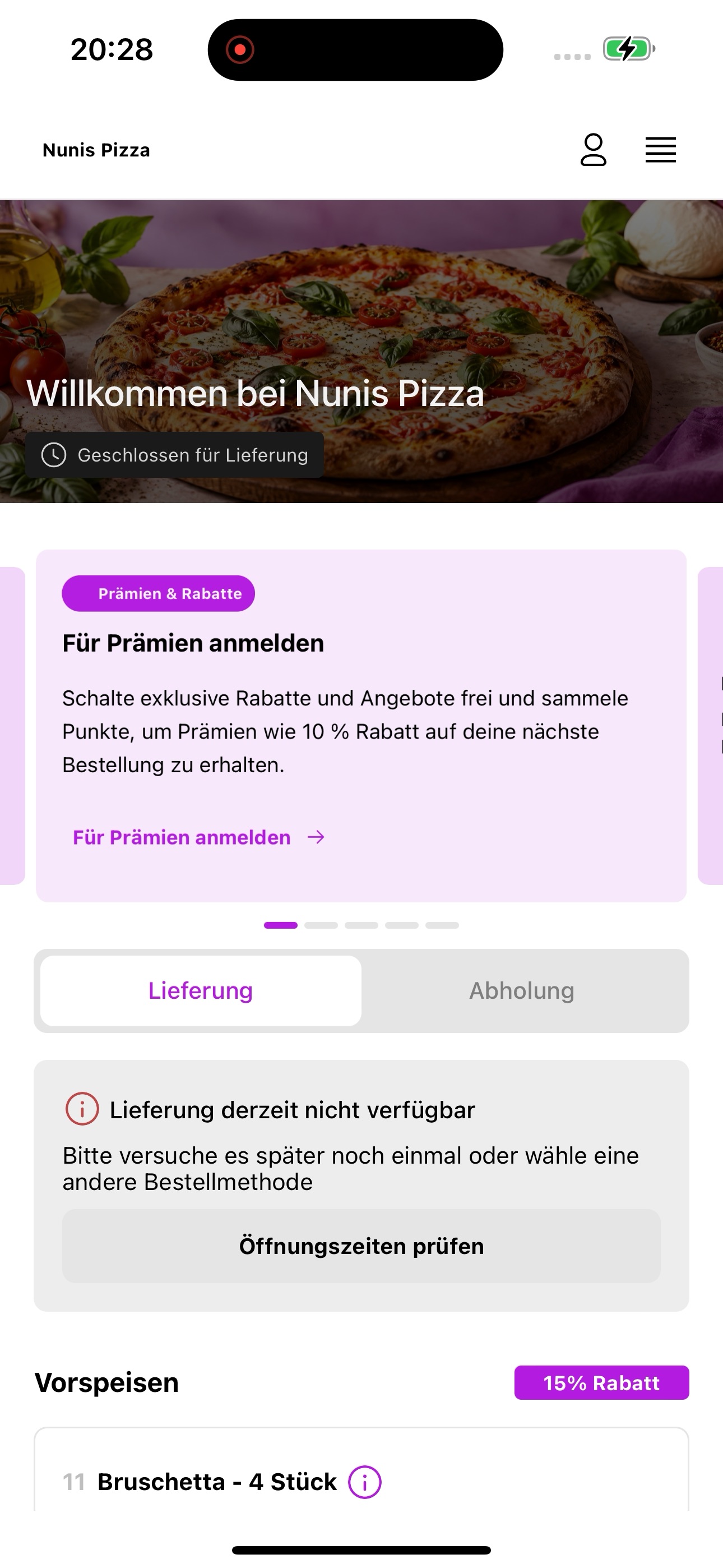 Screenshot 1 of Nunis Pizza