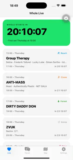 Screenshot von Whole Live auf dem iPhone 1