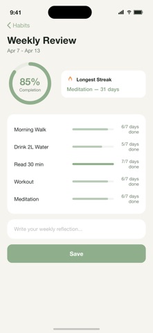 Habit Tracker - Streak Log Screenshot 4 of 5
