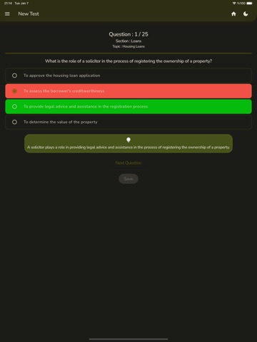 Pro Financial Advice Exam Test iPad screenshot