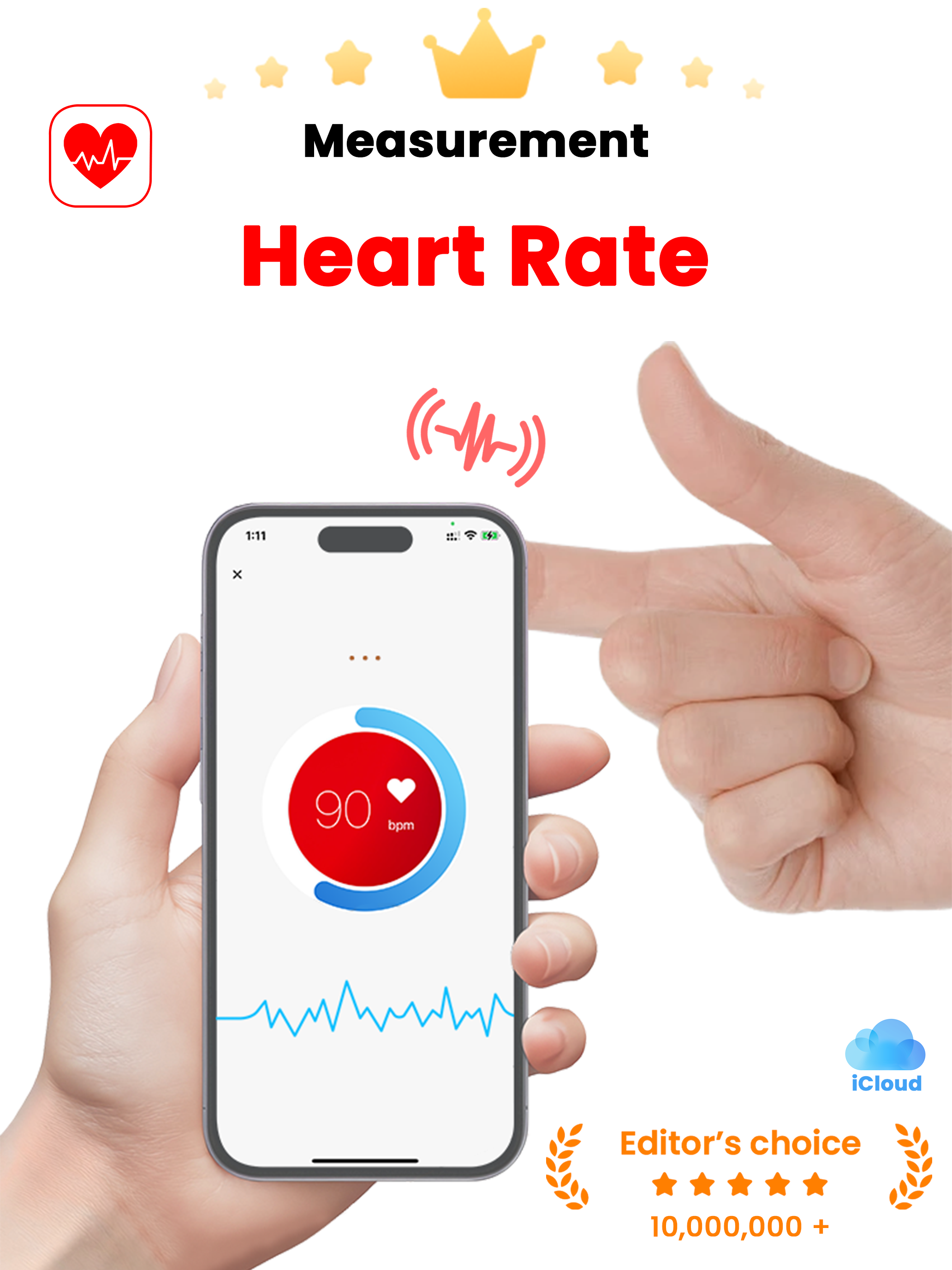Heart Rate Pro:HR SpO2 BP Temp