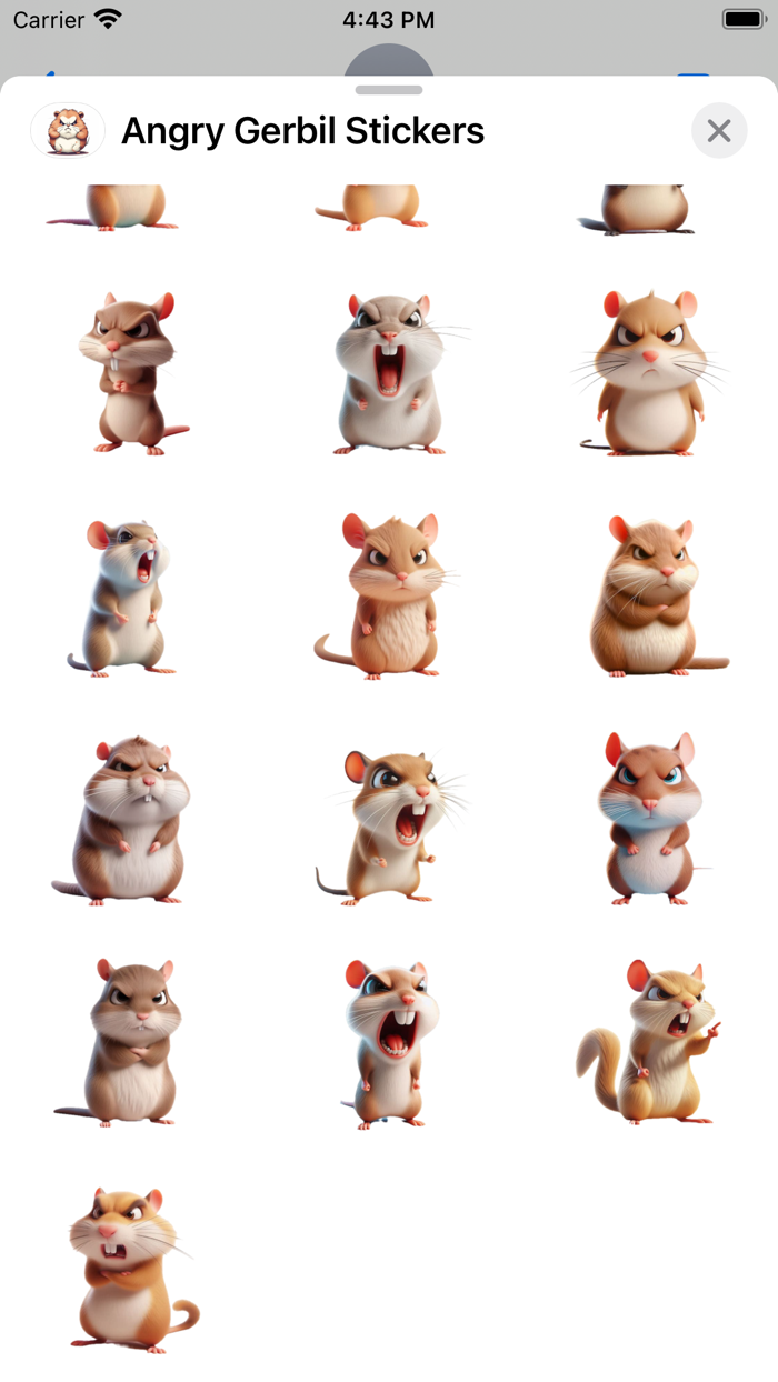 Angry Gerbil Stickers