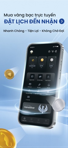 HanaSilver Mua vàng bạc online iPhone screenshot 1