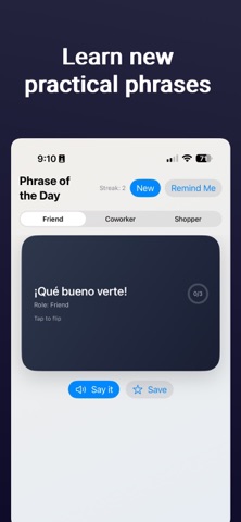 Fluenta: Spanish Chat & News iPhone screenshot