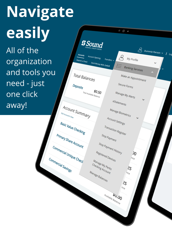 SFCU Mobile iPad screenshot 4 - Finance app
