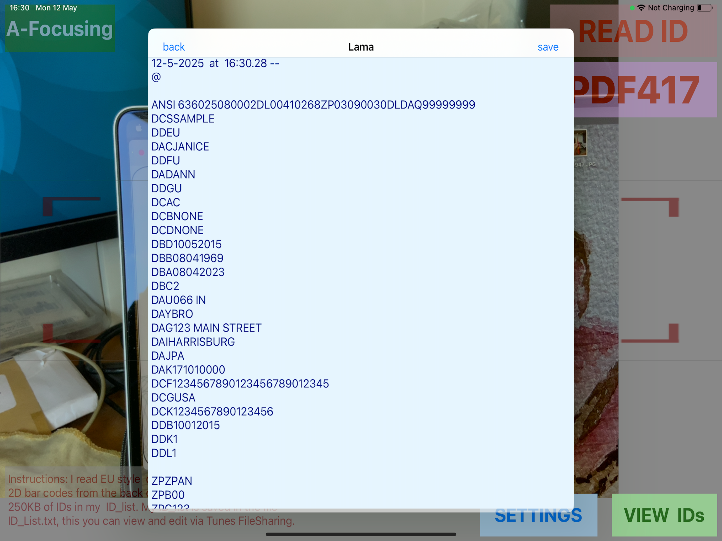 Driver License Reader