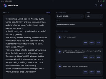 Vocalize AI: Text to Speech iPad screenshot
