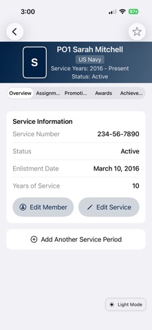 Military Service Log screenshot 2