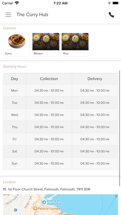 The Curry Hub Falmouth Screenshot