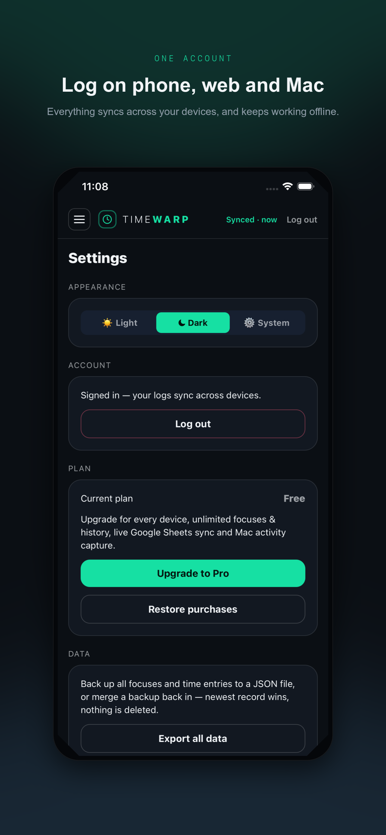TimeWarp - Time Tracker screenshot 3