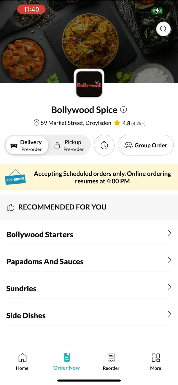 Screenshot #3 pour Bollywood Spice Droylsden.