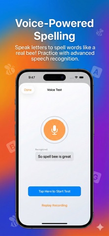 SoloSpellBee - offline play iPhone screenshot